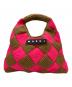MARNI MARKET（マルニ マーケット）の古着「ダイアモンドハンドバッグ」｜ブラウン×ピンク