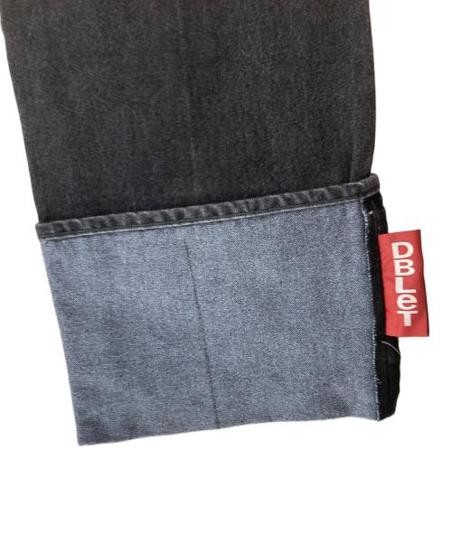 doublet（ダブレット）doublet (ダブレット) RECYCLE DENIM LOW-RISE DENIM PANTS ブラック サイズ:Ｍの古着・服飾アイテム
