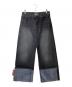 doublet（ダブレット）の古着「RECYCLE DENIM LOW-RISE DENIM PANTS」｜ブラック