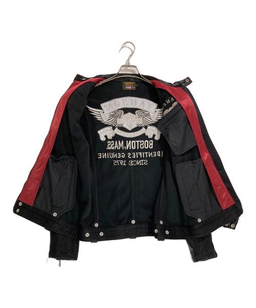 VANSON（バンソン）VANSON (バンソン) ボンディングライダースジャケット ブラック×レッド サイズ:L 未使用品の古着・服飾アイテム