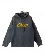 stussyステューシー）の古着「プルオーバーパーカー」｜ブラック
