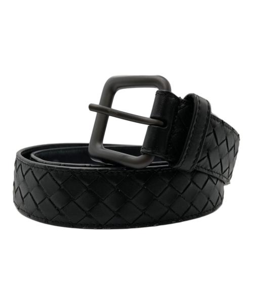 BOTTEGA VENETA（ボッテガベネタ）BOTTEGA VENETA (ボッテガベネタ) イントレチャートベルト ブラック サイズ:90CM/36INCの古着・服飾アイテム