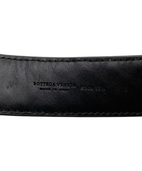 BOTTEGA VENETA（ボッテガベネタ）BOTTEGA VENETA (ボッテガベネタ) イントレチャートベルト ブラック サイズ:90CM/36INCの古着・服飾アイテム