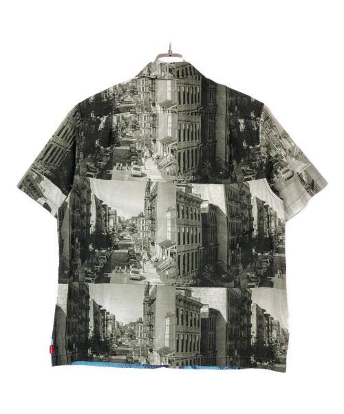 SUPREME（シュプリーム）SUPREME (シュプリーム) Muhammad Ali Zip Up S/S Shirt グリーン×ネイビー サイズ:Mの古着・服飾アイテム