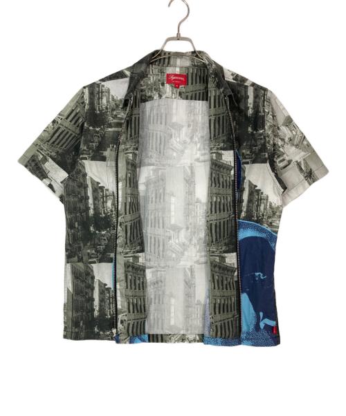 SUPREME（シュプリーム）SUPREME (シュプリーム) Muhammad Ali Zip Up S/S Shirt グリーン×ネイビー サイズ:Mの古着・服飾アイテム