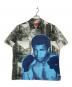 SUPREME（シュプリーム）の古着「Muhammad Ali Zip Up S/S Shirt」｜グリーン×ネイビー