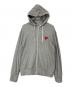 PLAY COMME des GARCONS（プレイコムデギャルソン）の古着「ハートロゴジップパーカー」｜グレー
