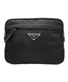 PRADA（プラダ）の古着「ナイロンウェストバッグ」｜ブラック