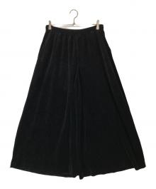 LAD MUSICIAN（ラッドミュージシャン）の古着「Velour Wide Flare Pants」｜ブラック