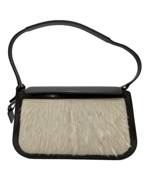 CELINE（セリーヌ）CELINE (セリーヌ) ハラコワンショルダーバッグ ブラウン×ホワイトの古着・服飾アイテム