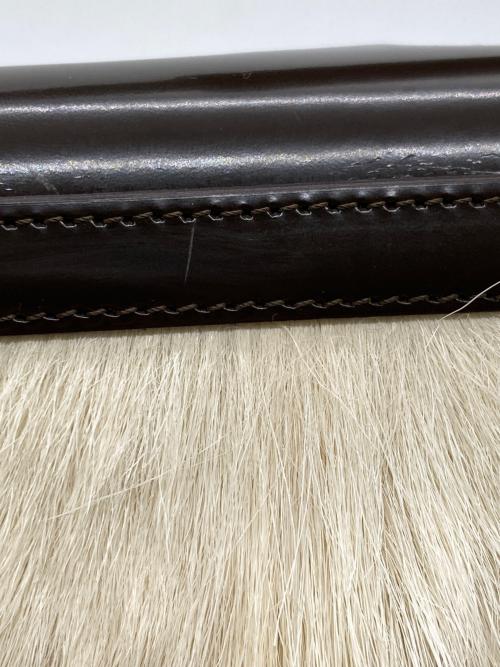 CELINE（セリーヌ）CELINE (セリーヌ) ハラコワンショルダーバッグ ブラウン×ホワイトの古着・服飾アイテム