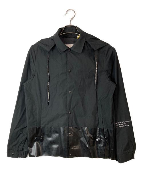 MONCLER（モンクレール）MONCLER (モンクレール) FRAGMENT DESIGN (フラグメントデザイン) コットンナイロンフーデッドジャケト ブラックの古着・服飾アイテム