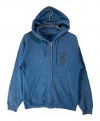 stussyステューシー）の古着「ワールドワイドジップパーカー」｜ブラック