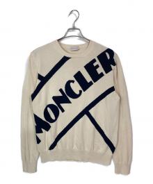 MONCLER（モンクレール）の古着「ロゴコットンニット」｜アイボリー
