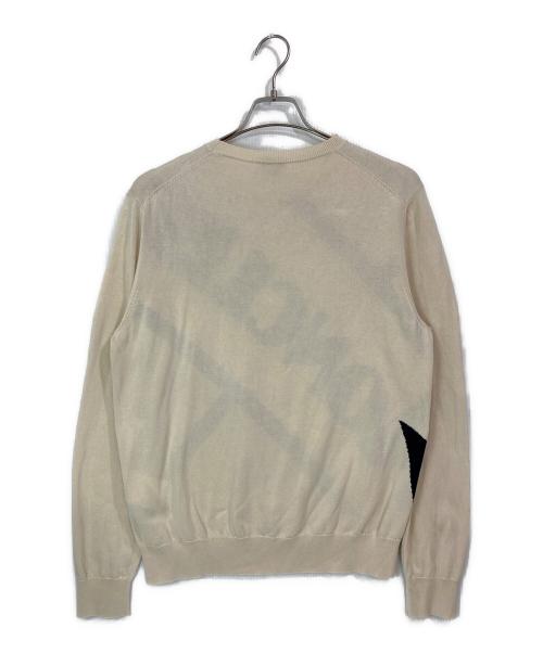 MONCLER（モンクレール）MONCLER (モンクレール) ロゴコットンニット アイボリー サイズ:Lの古着・服飾アイテム