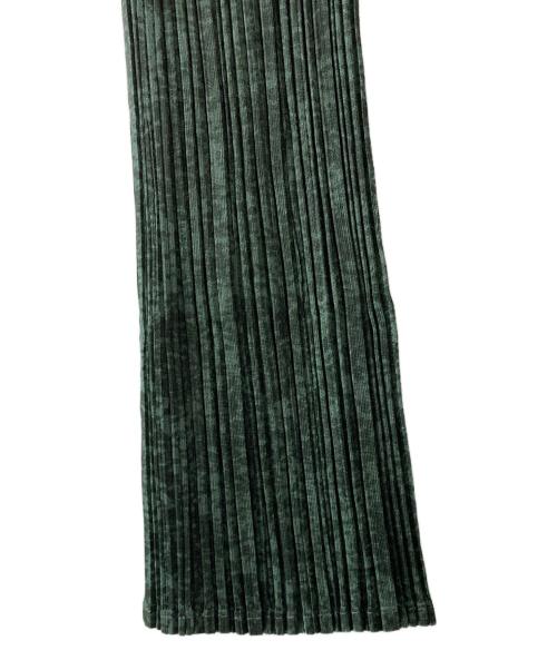 PLEATS PLEASE（プリーツプリーズ）PLEATS PLEASE (プリーツプリーズ) 転写プリントシャツ グリーン サイズ:3の古着・服飾アイテム