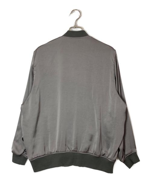Liesse（リエス）Liesse (リエス) サテンMA-1ブルゾン グレー サイズ:38の古着・服飾アイテム