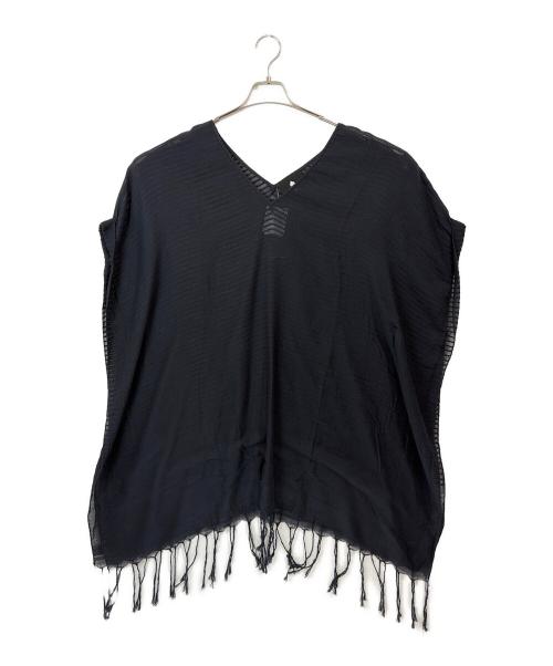 SU PARIS（ス パリス）SU PARIS (ス パリス) Kaftan Fringe Tunic ネイビー サイズ:FREE 未使用品の古着・服飾アイテム