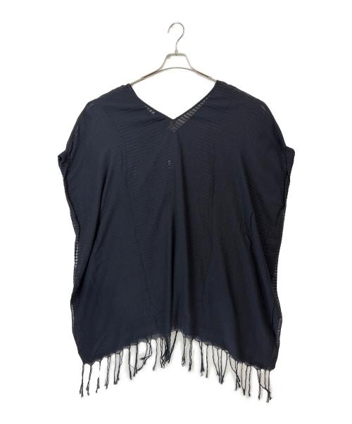 SU PARIS（ス パリス）SU PARIS (ス パリス) Kaftan Fringe Tunic ネイビー サイズ:FREE 未使用品の古着・服飾アイテム