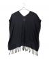 SU PARIS（ス パリス）の古着「Kaftan Fringe Tunic」｜ネイビー