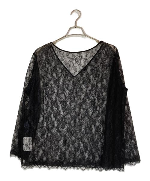 Noble（ノーブル）Noble (ノーブル) サラサシアーレースブラウス ブラック サイズ:F 未使用品の古着・服飾アイテム