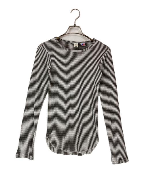 GOOD GRIEF!（グッドグリーフ）GOOD GRIEF! (グッドグリーフ) Border L/S Tee ブラック×ホワイト サイズ:36 未使用品の古着・服飾アイテム