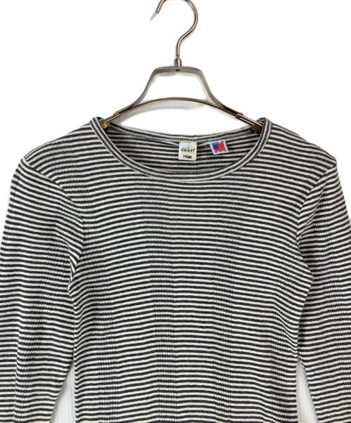 GOOD GRIEF!（グッドグリーフ）GOOD GRIEF! (グッドグリーフ) Border L/S Tee ブラック×ホワイト サイズ:36 未使用品の古着・服飾アイテム