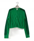 adidasアディダス）の古着「フラッフィー ニットカーディガン」｜グリーン