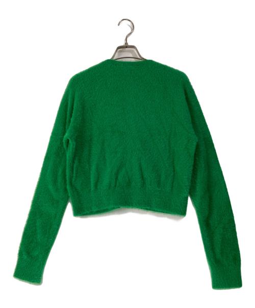 adidas（アディダス）adidas (アディダス) フラッフィー ニットカーディガン グリーン サイズ:Ｌ　 未使用品の古着・服飾アイテム