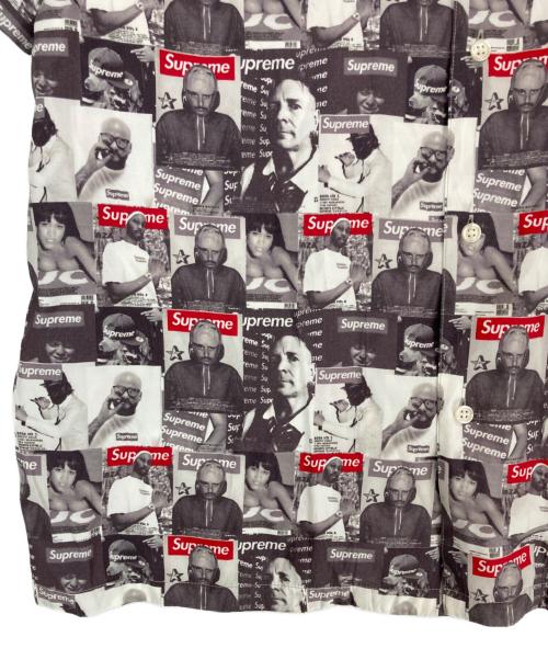 SUPREME（シュプリーム）Supreme (シュプリーム) Magazine S/S Shirt ブラック×ホワイト サイズ:Lの古着・服飾アイテム