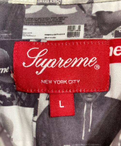 SUPREME（シュプリーム）Supreme (シュプリーム) Magazine S/S Shirt ブラック×ホワイト サイズ:Lの古着・服飾アイテム