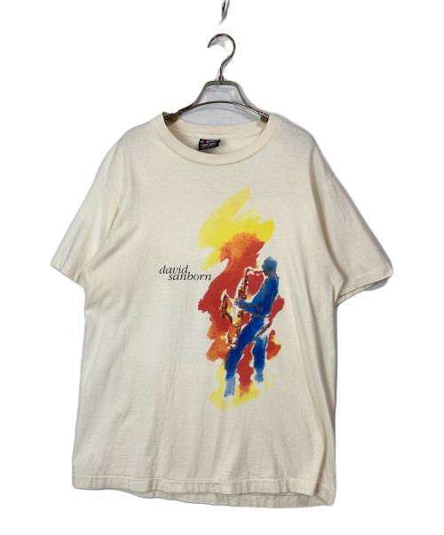 giant（ジャイアント）GIANT (ジャイアント) 90'sプリントTシャツ/david sanborn american tour 1993 ベージュ サイズ:Lの古着・服飾アイテム