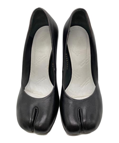 Maison Margiela（メゾンマルジェラ）Maison Margiela (メゾンマルジェラ) 足袋レザーヒールパンプス ブラック サイズ:SIZE 37の古着・服飾アイテム