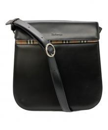 Burberry's（バーバリー）の古着「レザーショルダーバッグ」｜ブラック