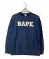 A BATHING APE（アベイシングエイプ）の古着「90'sBAPEプリントスウェット」｜ネイビー
