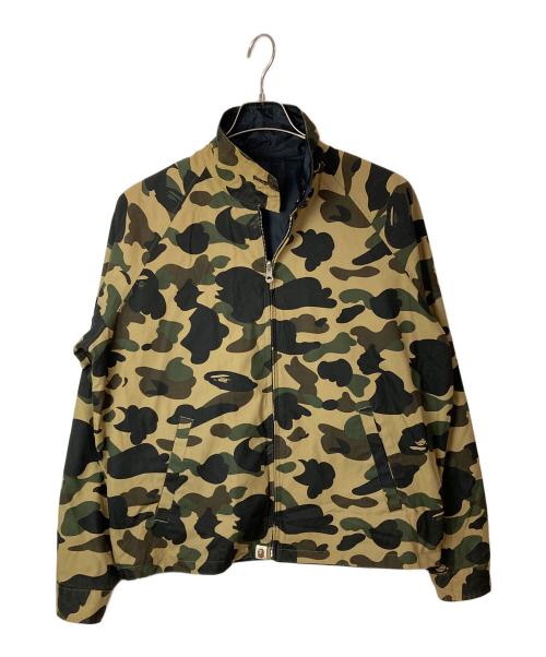 A BATHING APE（アベイシングエイプ）A BATHING APE (アベイシングエイプ) 1ST CAMOリバーシブルナイロンスイングトップ ブラック×カーキ サイズ:Ｍの古着・服飾アイテム