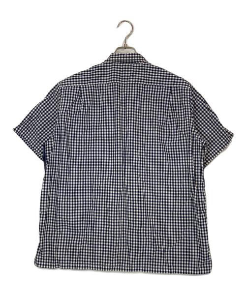 stussy（ステューシー）stussy (ステューシー) 半袖ギンガムチェックシャツ ホワイト×ネイビー サイズ:Mの古着・服飾アイテム
