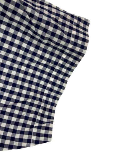 stussy（ステューシー）stussy (ステューシー) 半袖ギンガムチェックシャツ ホワイト×ネイビー サイズ:Mの古着・服飾アイテム