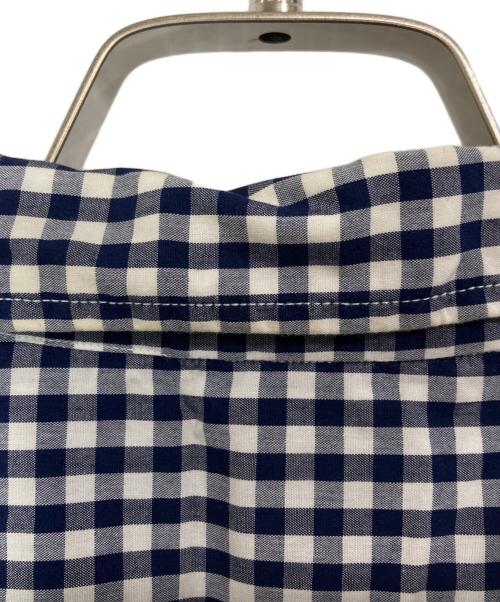 stussy（ステューシー）stussy (ステューシー) 半袖ギンガムチェックシャツ ホワイト×ネイビー サイズ:Mの古着・服飾アイテム
