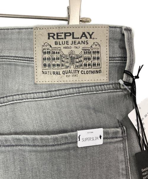 REPLAY（リプレイ）REPLAY (リプレイ) スーパースリムBRONNYグレーデニム グレー サイズ:33の古着・服飾アイテム