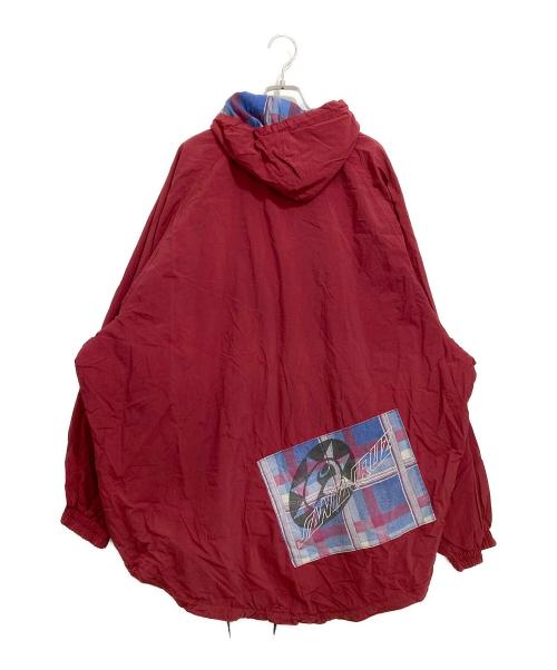 SANTA CRUZ（サンタクルーズ）SANTA CRUZ (サンタクルーズ) 裏地チェックナイロンパーカー レッド サイズ:XLの古着・服飾アイテム