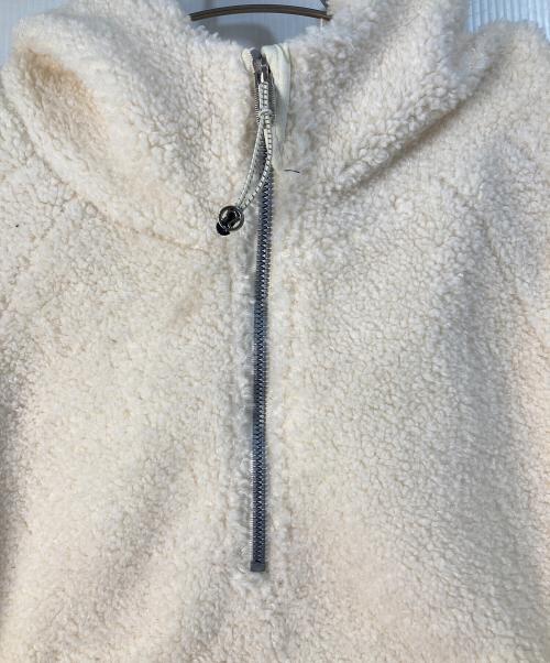 LULULEMON（ルルレモン）LULULEMON (ルルレモン) ハーフジップボアパーカー ホワイト サイズ:MLの古着・服飾アイテム
