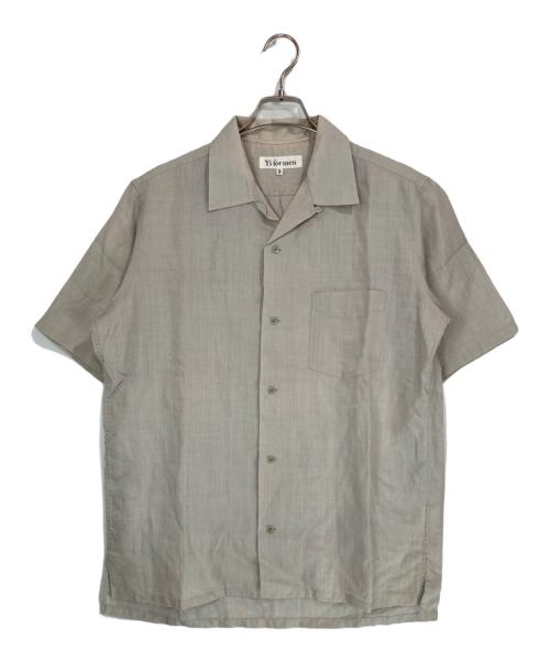 Y's for men（ワイズフォーメン）Y'S for men (ワイズフォーメン) オープンカラーリネンシャツ グレー サイズ:3の古着・服飾アイテム