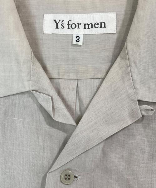 Y's for men（ワイズフォーメン）Y'S for men (ワイズフォーメン) オープンカラーリネンシャツ グレー サイズ:3の古着・服飾アイテム
