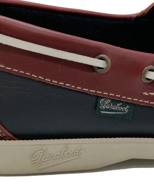 PARABOOT（パラブーツ）PARABOOT (パラブーツ) デッキシューズ レッド×ネイビー サイズ:6の古着・服飾アイテム