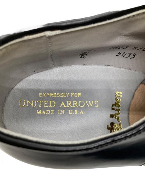Alden（オールデン）ALDEN (オールデン) UNITED ARROWS (ユナイテッドアローズ) 別注コードバンVチップシューズ ブラック サイズ:5 1/2Dの古着・服飾アイテム