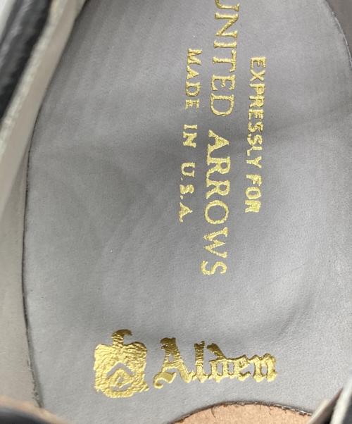 Alden（オールデン）ALDEN (オールデン) UNITED ARROWS (ユナイテッドアローズ) 別注コードバンVチップシューズ ブラック サイズ:5 1/2Dの古着・服飾アイテム