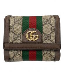 GUCCI（グッチ）の古着「オフディア3つ折り財布」｜ベージュ