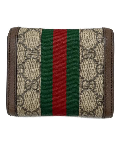 GUCCI（グッチ）GUCCI (グッチ) オフディア3つ折り財布 ベージュの古着・服飾アイテム