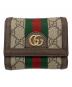 GUCCI（グッチ）の古着「オフディア3つ折り財布」｜ベージュ